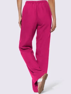 Pantalon en lin jambes larges mode