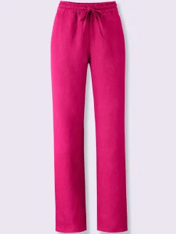 Pantalon en lin jambes larges mode