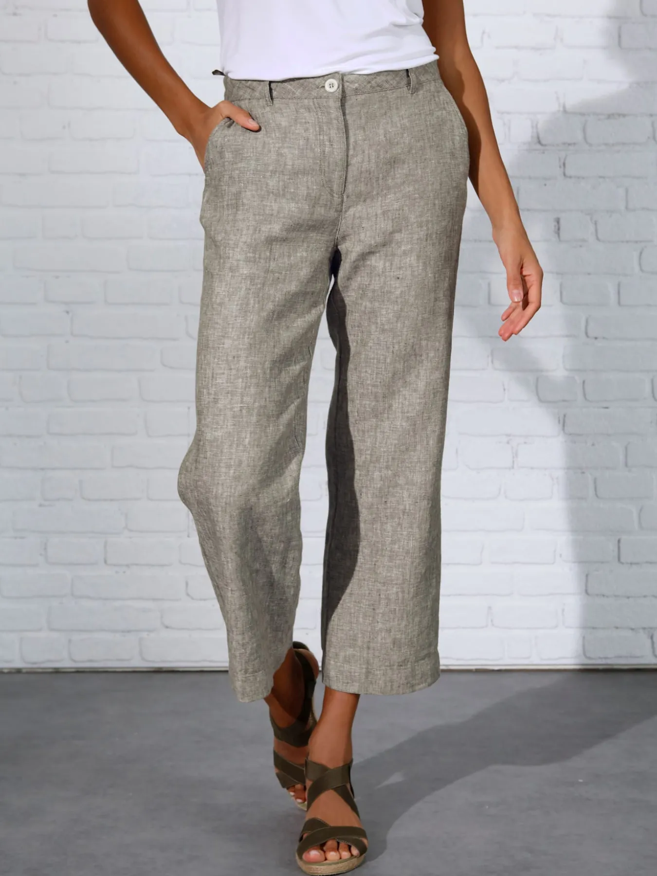 Pantalon en lin pur lin