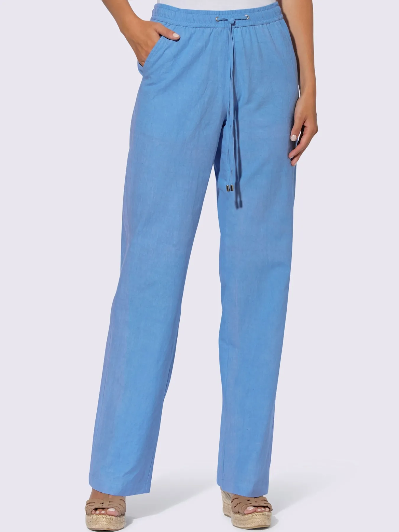 Pantalon en lin qualité tissée