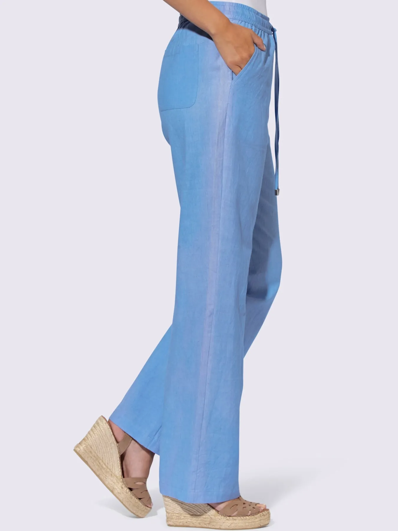 Pantalon en lin qualité tissée