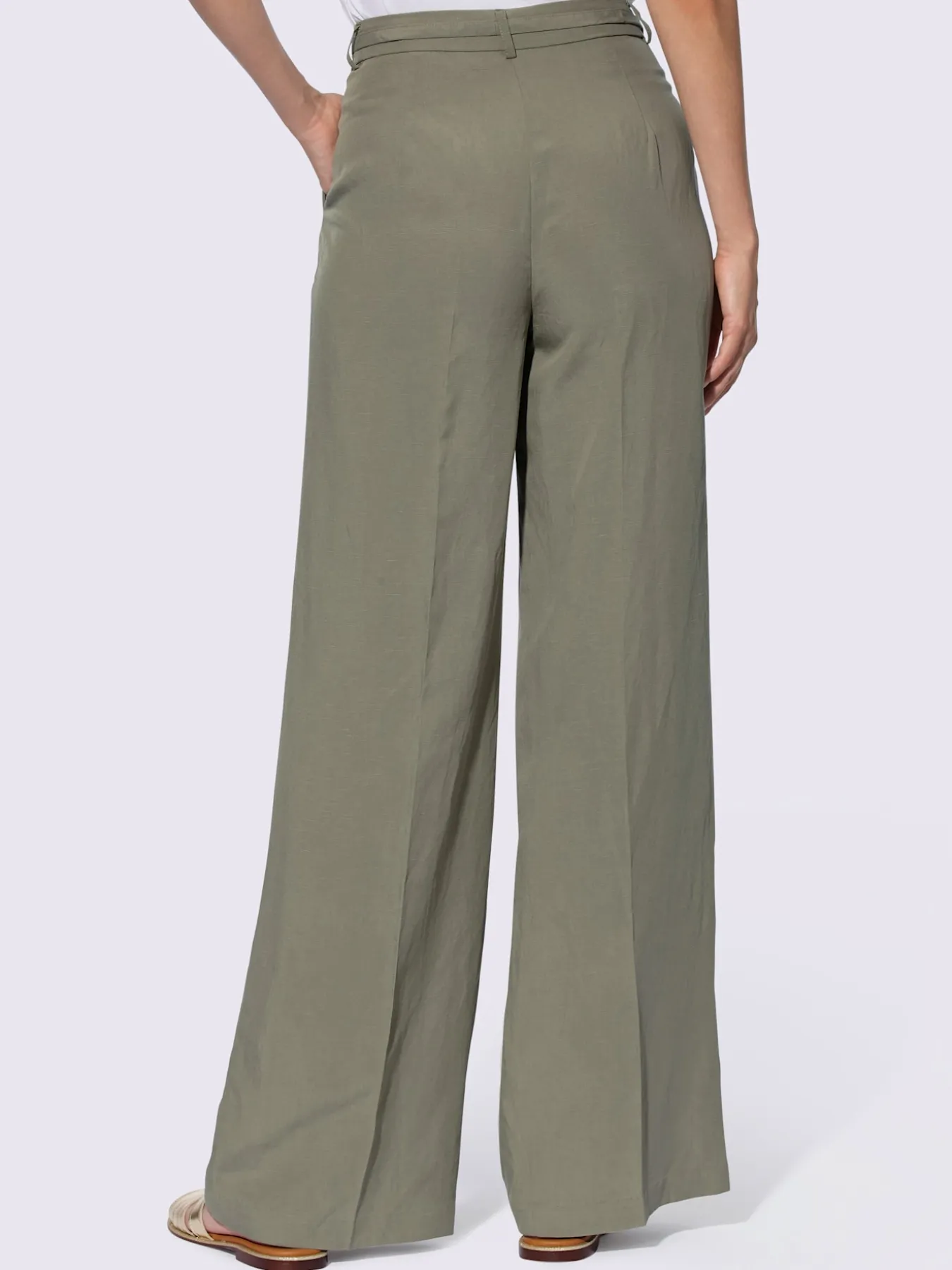 Pantalon en lin style marlène ample