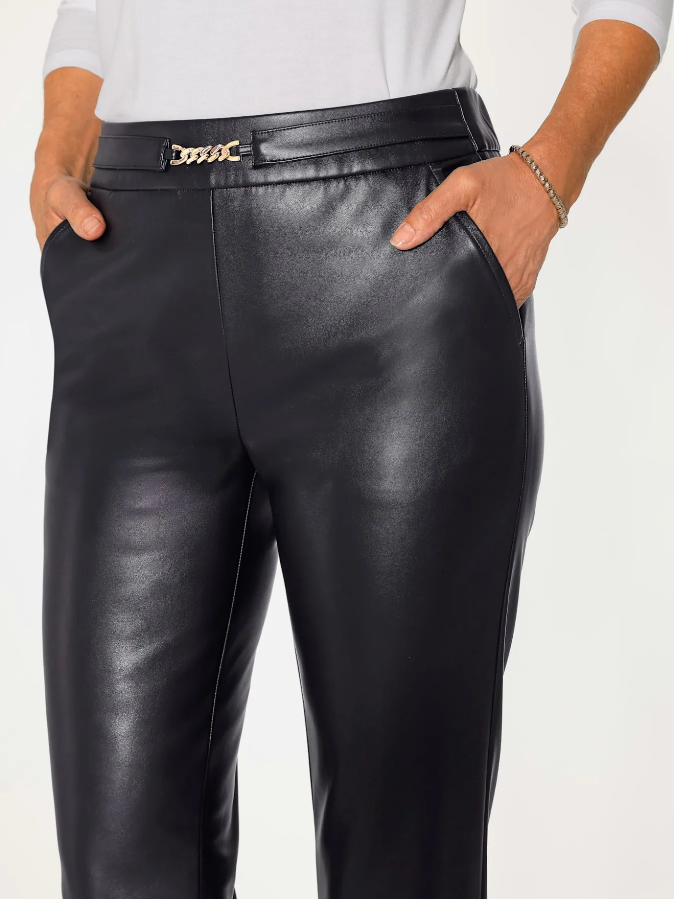 Pantalon en synthétique coupe confortable