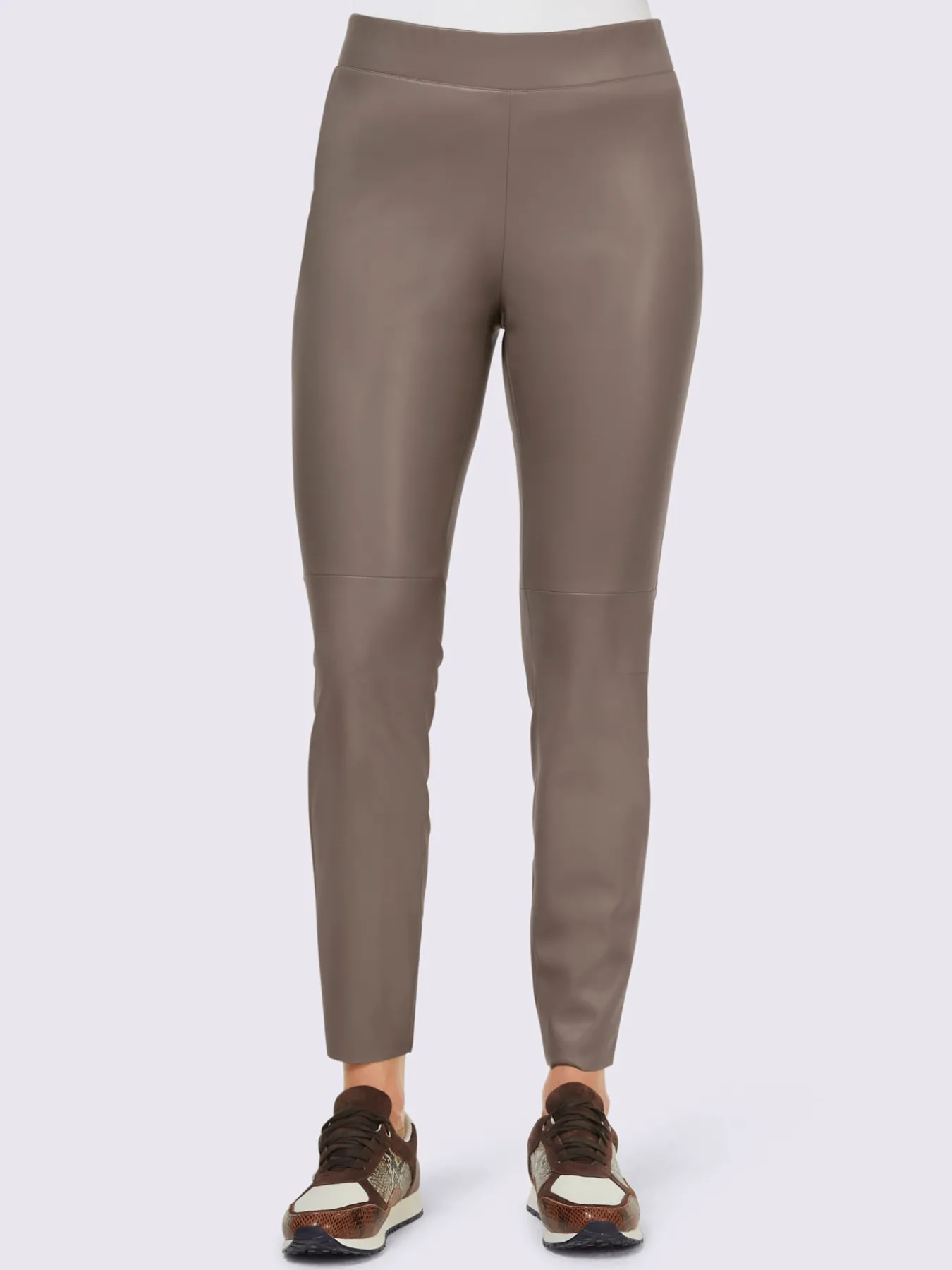 Pantalon en synthétique imitation cuir souple