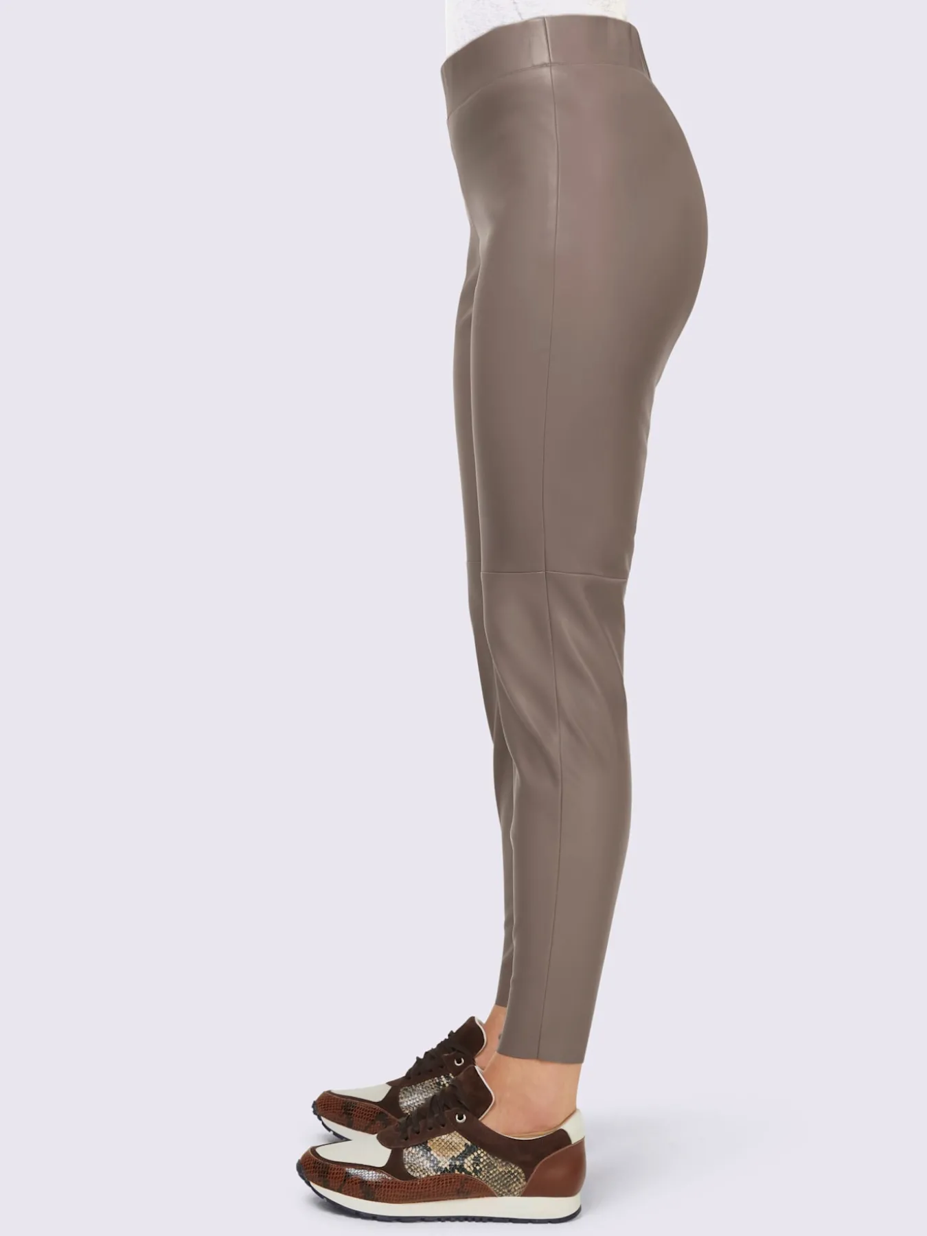 Pantalon en synthétique imitation cuir souple