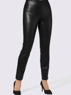 Pantalon en synthétique imitation cuir souple