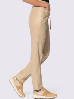 Pantalon en synthétique imitation cuir souple
