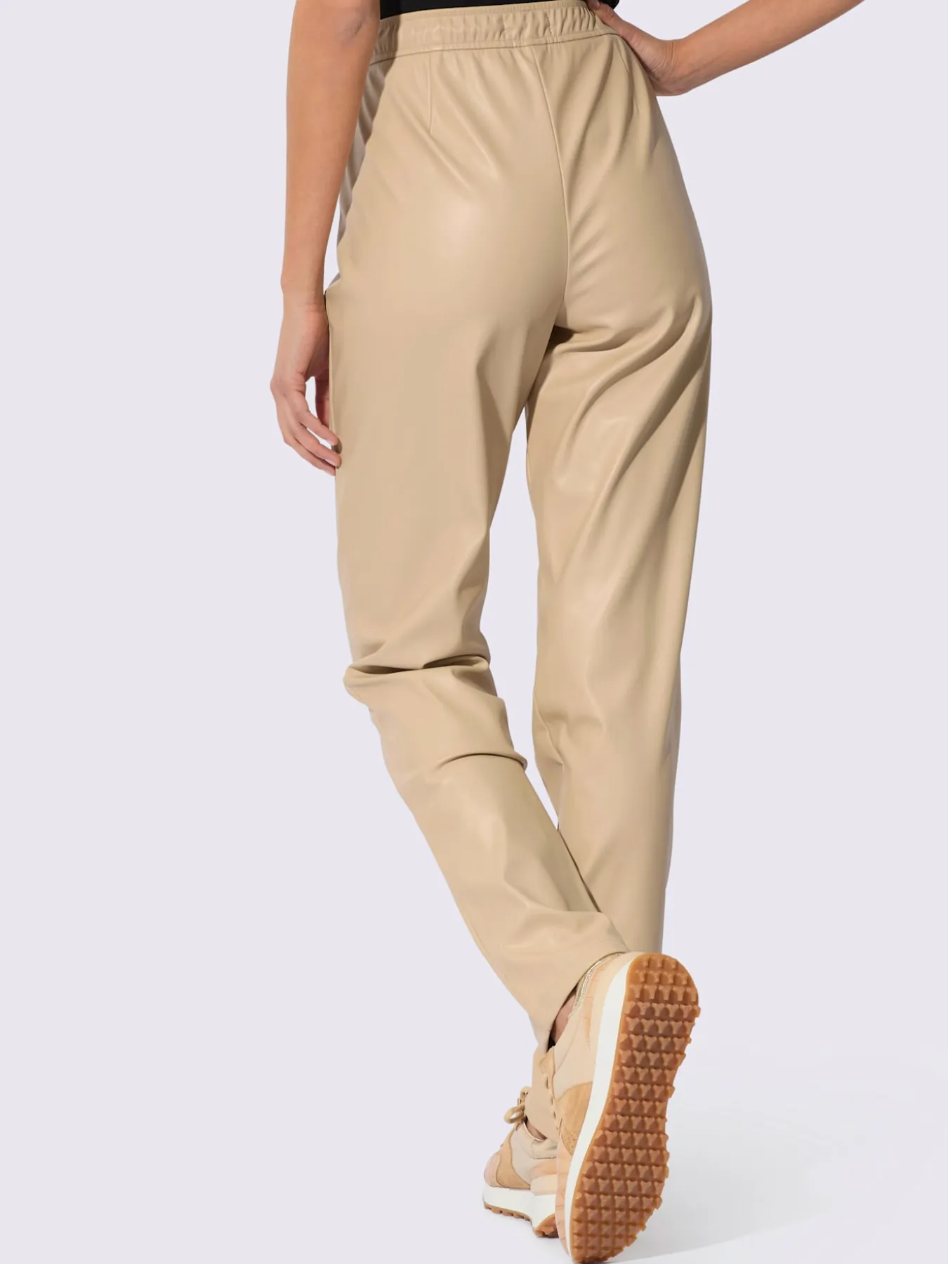 Pantalon en synthétique imitation cuir souple