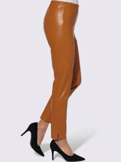 Pantalon en synthétique imitation cuir souple