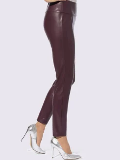 Pantalon en synthétique imitation cuir souple