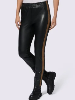 Pantalon en synthétique imitation cuir souple