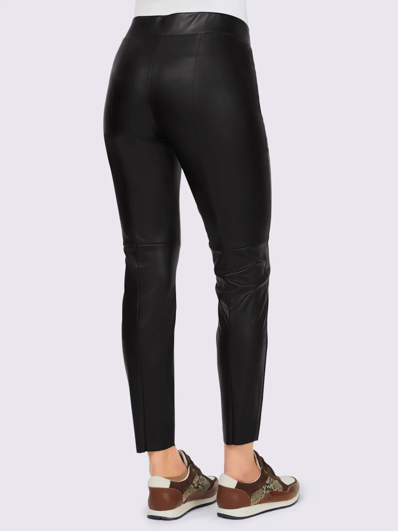 Pantalon en synthétique imitation cuir souple