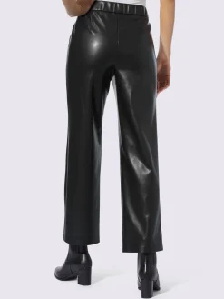 Pantalon en synthétique jambes larges mode
