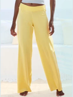 Pantalon en tricot avec jambes larges