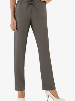 Pantalon femme léger imitation lin 2 poches devant