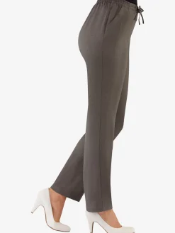 Pantalon femme léger imitation lin 2 poches devant