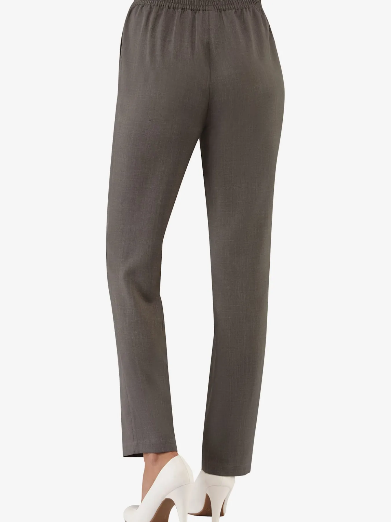 Pantalon femme léger imitation lin 2 poches devant