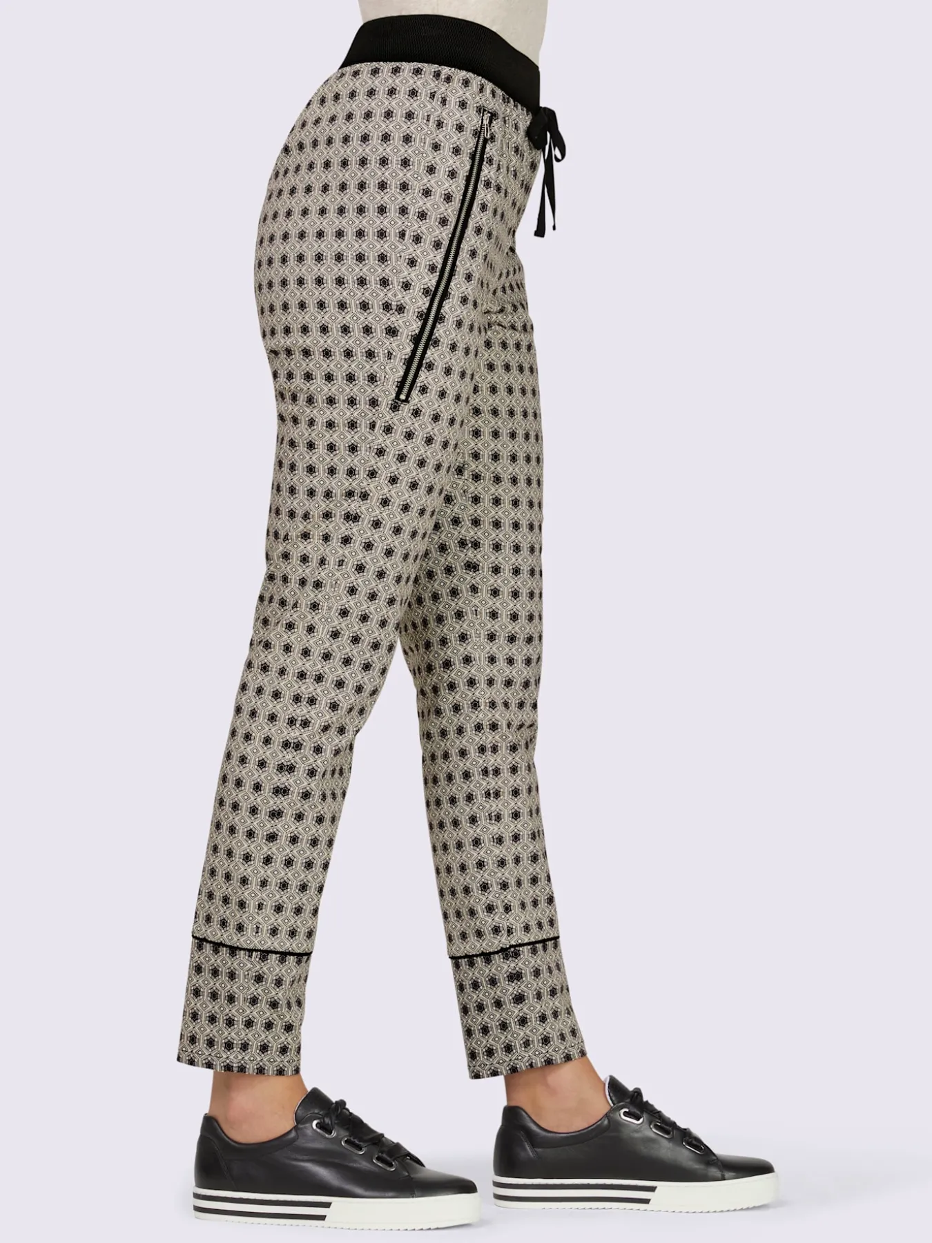 Pantalon imprimé ceinture élastique confortable