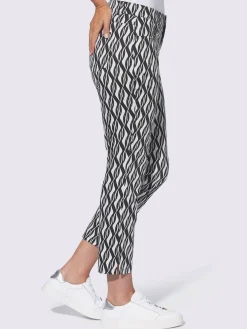 Pantalon imprimé forme courte tendance