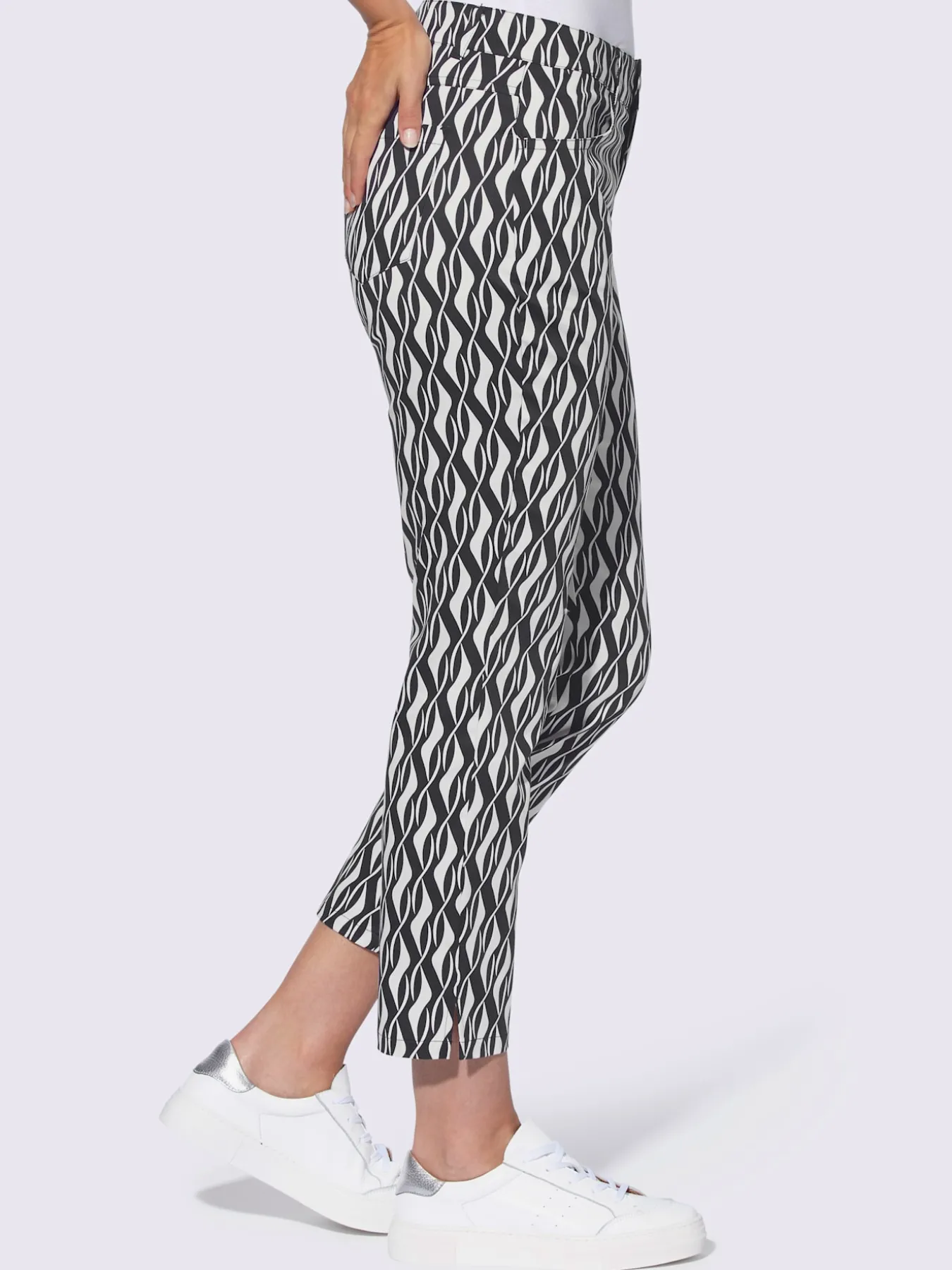 Pantalon imprimé forme courte tendance