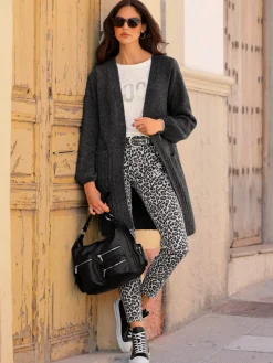 Pantalon imprimé joli motif léopard