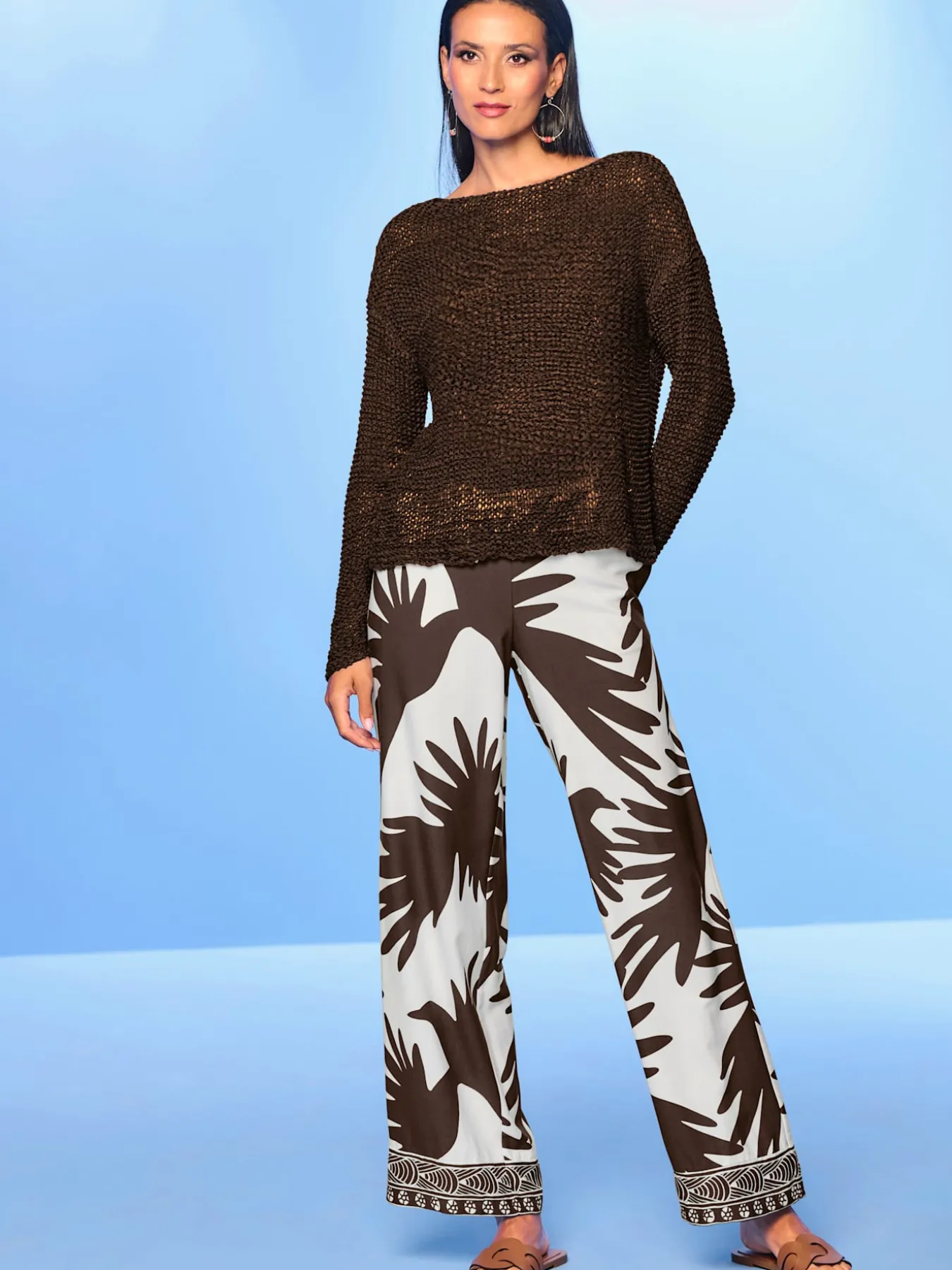 Pantalon imprimé qualité tissée
