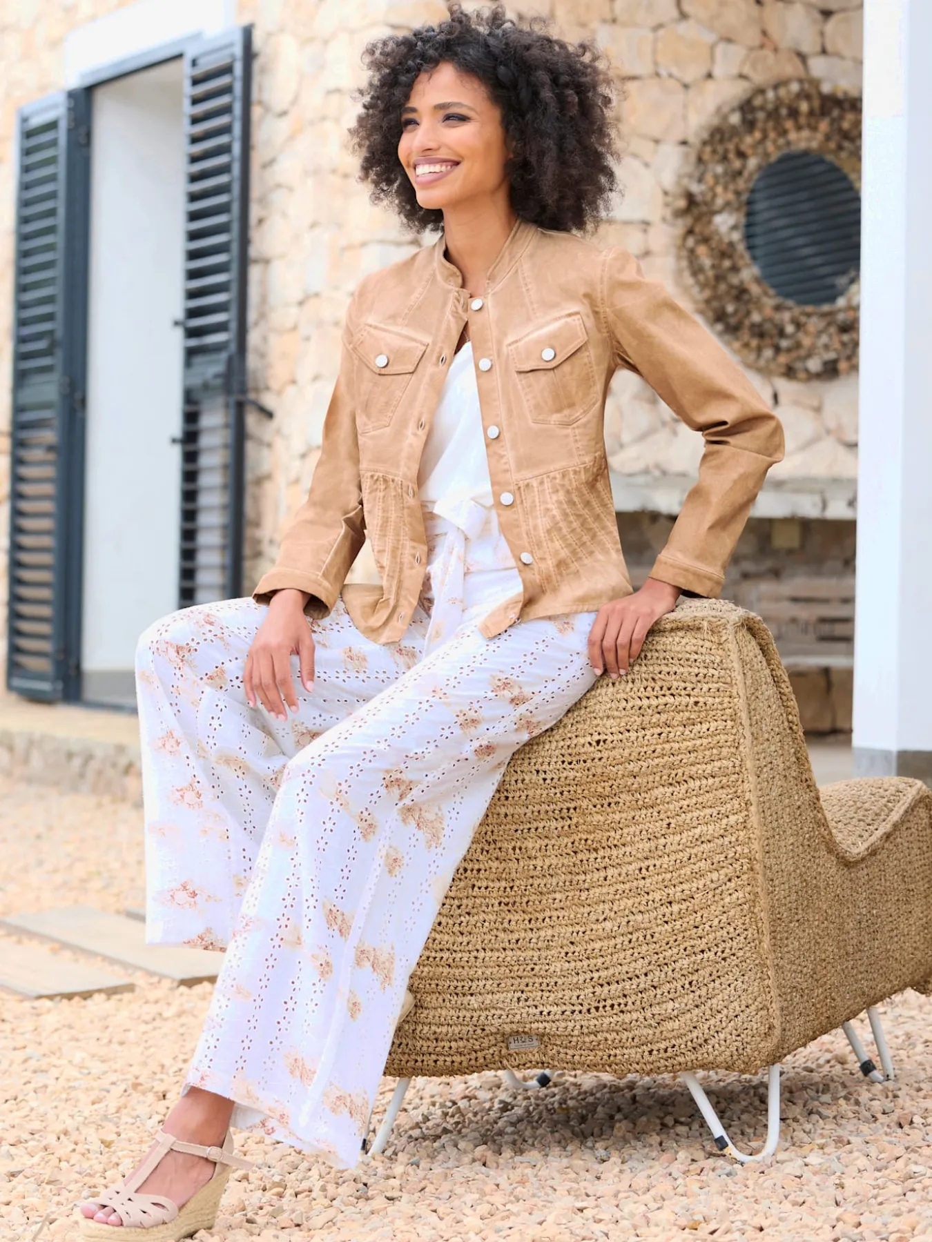 Pantalon imprimé qualité tissée