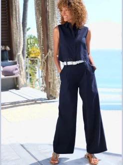 Pantalon jambes larges