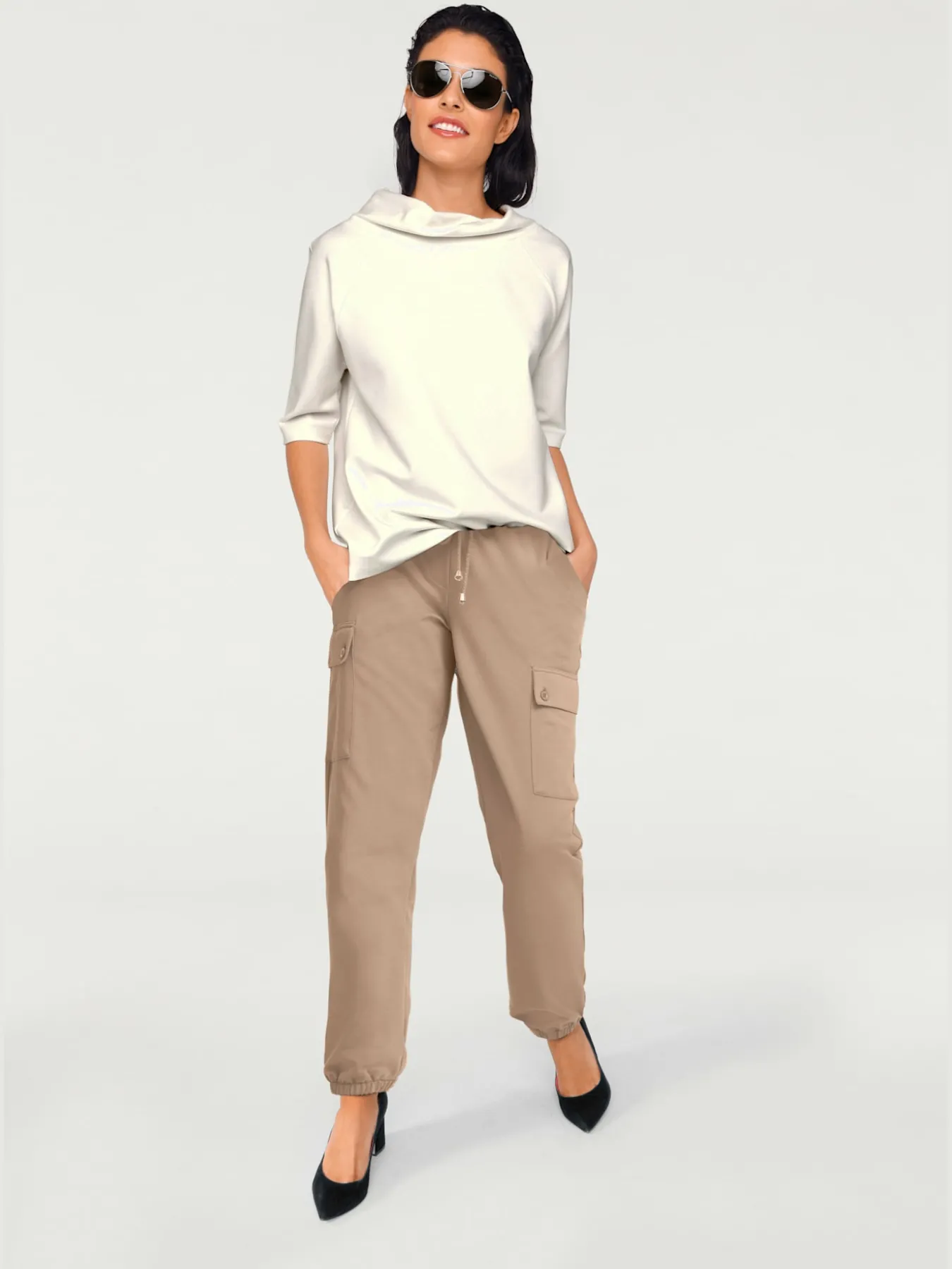 Pantalon jogpant coupe carotte