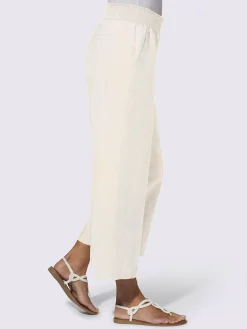 Pantalon large 55% lin