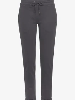 Pantalon molletonné pantalon basique avec petit logo brodé