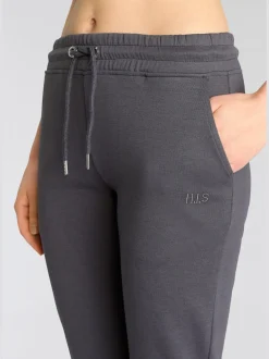 Pantalon molletonné pantalon basique avec petit logo brodé