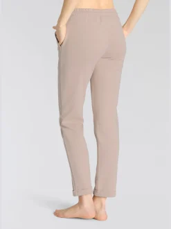 Pantalon molletonné pantalon basique avec petit logo brodé