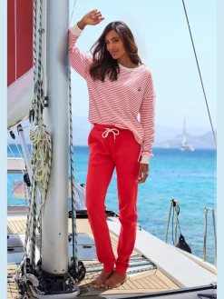 Pantalon molletonné pantalon sweat au coloris uni tendance