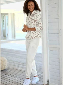 Pantalon molletonné pantalon sweat avec logo imprimé