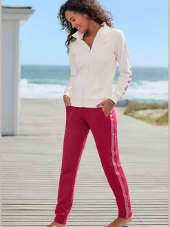 Pantalon molletonné pantalon détente avec rayures latérales