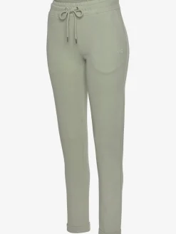 Pantalon molletonné pantalon basique avec petit logo brodé
