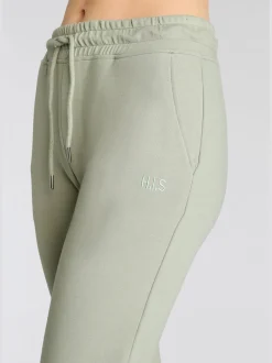 Pantalon molletonné pantalon basique avec petit logo brodé