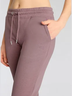 Pantalon molletonné pantalon basique avec petit logo brodé