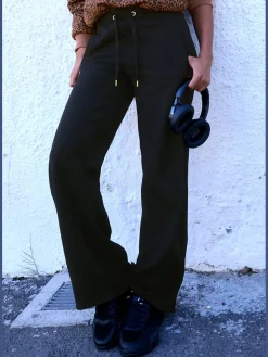 Pantalon molletonné pantalon sweat large et décontracté