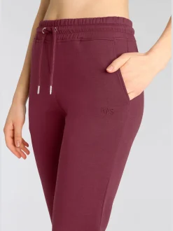 Pantalon molletonné pantalon basique avec petit logo brodé