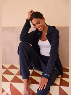 Pantalon molletonné pantalon sweat confortable à la structure côtelée