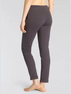 Pantalon molletonné pantalon basique avec petit logo brodé