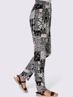 Pantalon motif patchwork