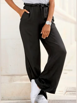 Pantalon paperbag coulisse à la taille
