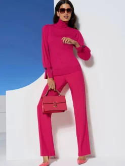 Pantalon plissé élasthanne