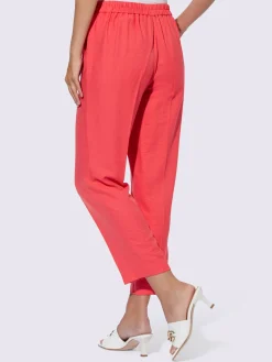 Pantalon plissé matière structurée mate et brillante