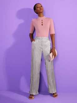 Pantalon qualité froissée tendance