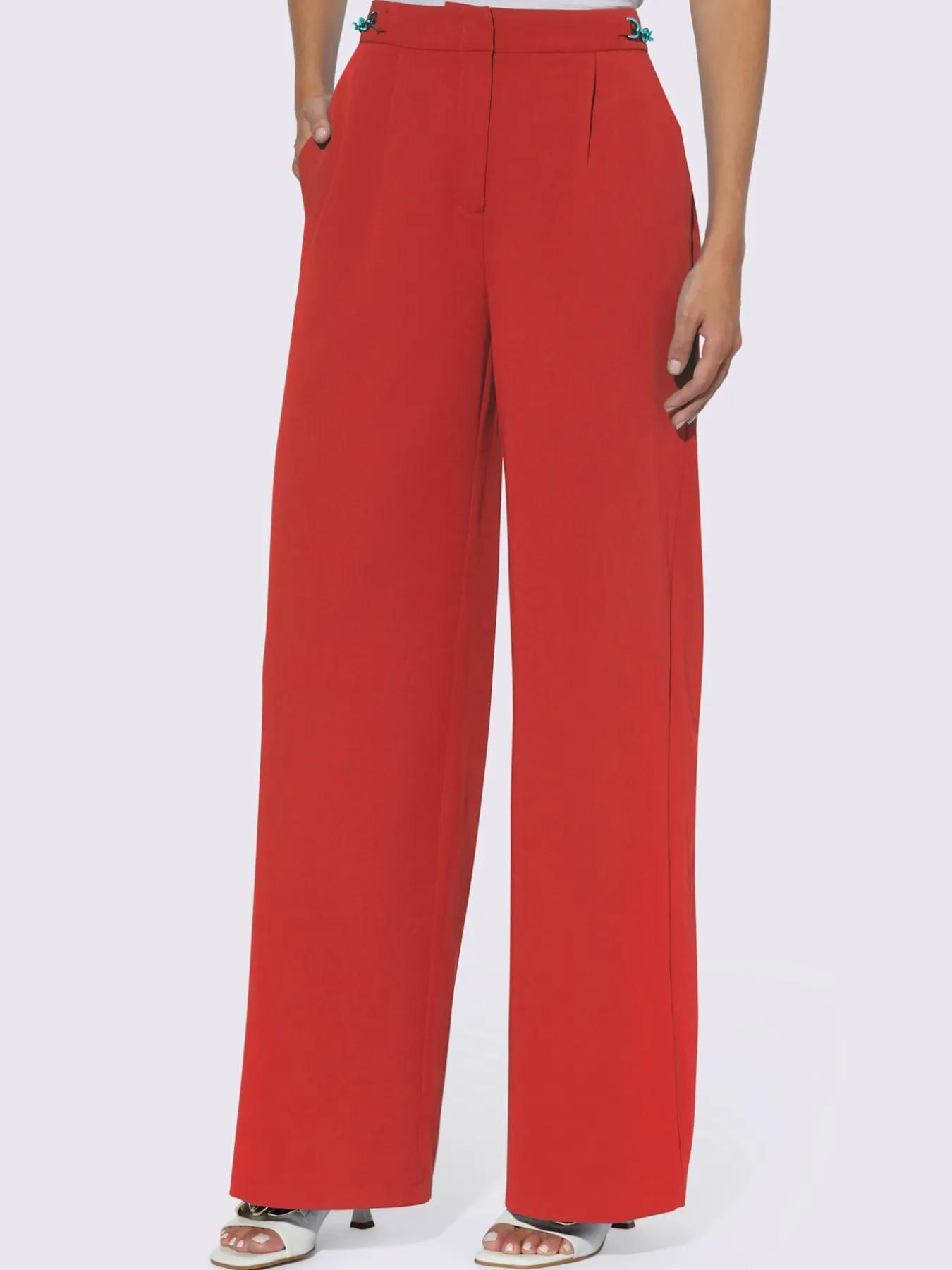 Pantalon tailleur jambes larges mode