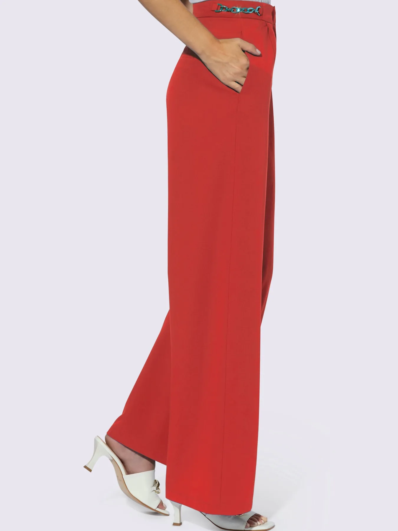 Pantalon tailleur jambes larges mode